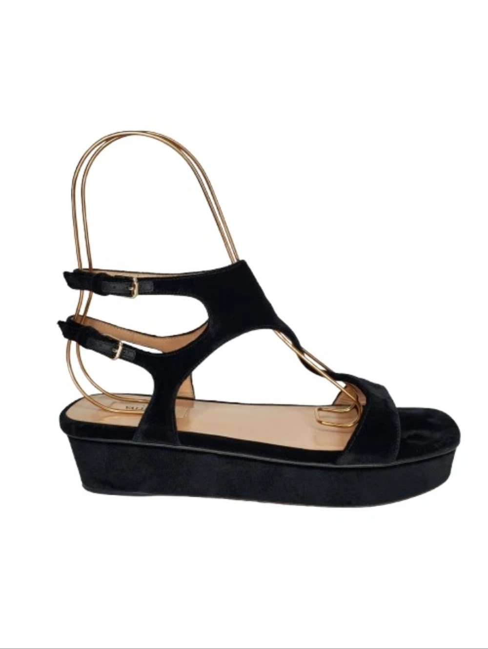 Valentino Garavani Velvet Flatform Sandals